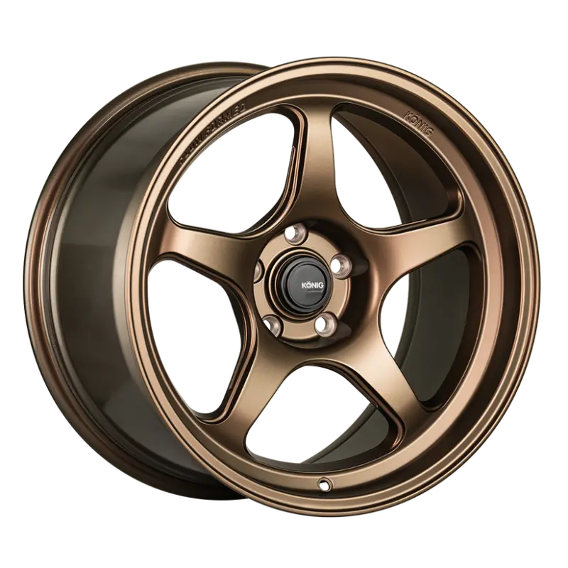 Konig Hyperspec 15X8 4X100 Et35 Matte Bronze Wheel (Knurled Bead) 1