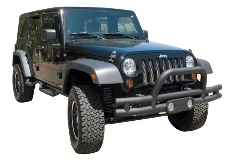 Rampage 2007-2018 Jeep Wrangler(Jk) Double Tube Bumper Front - Black 1