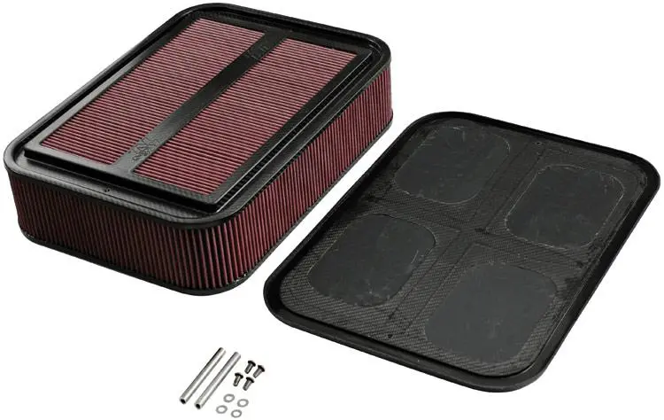 K&N Custom Racing Assembly Carbon Fiber 4In Air Box W/ Base And Hardware - Large 1