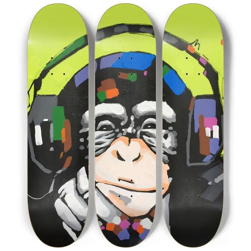 Dj Monkey Skateboard Wall Art 1
