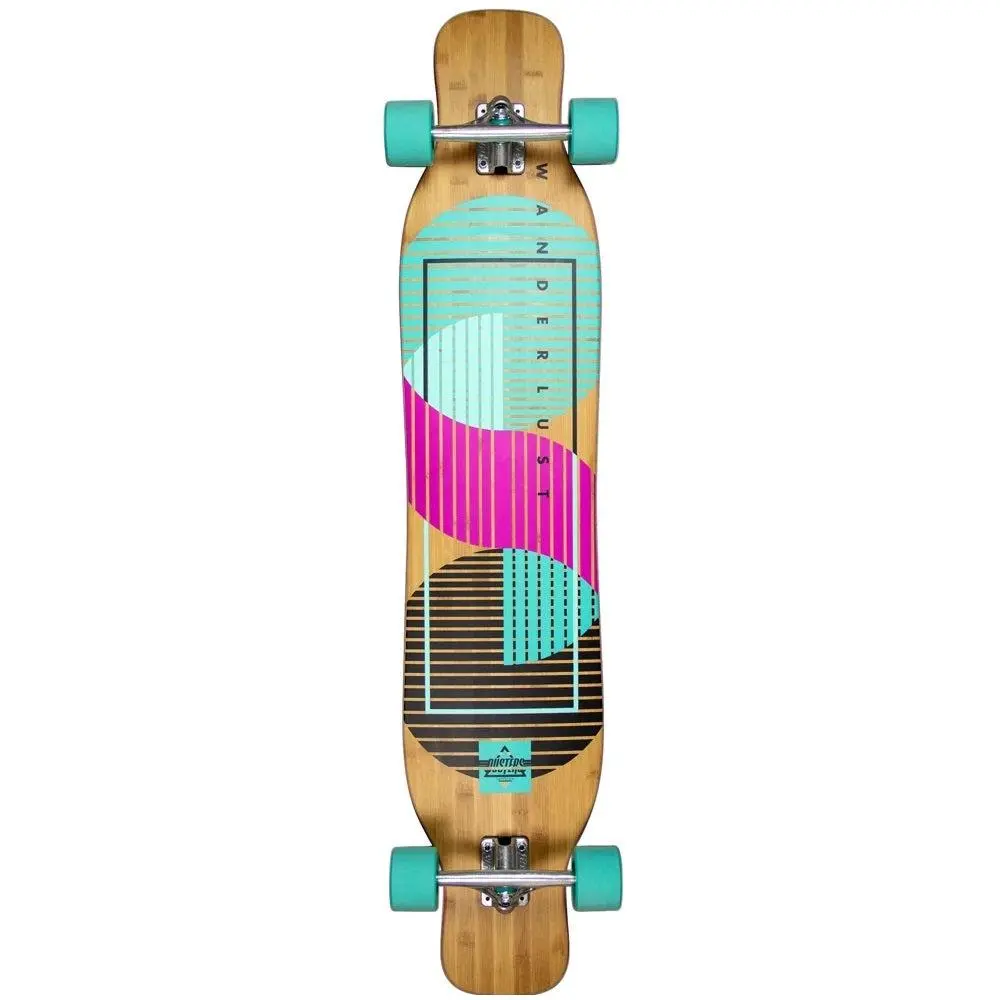Dusters Wanderlust 47″ Teal/Purple Dancing Longboard 1