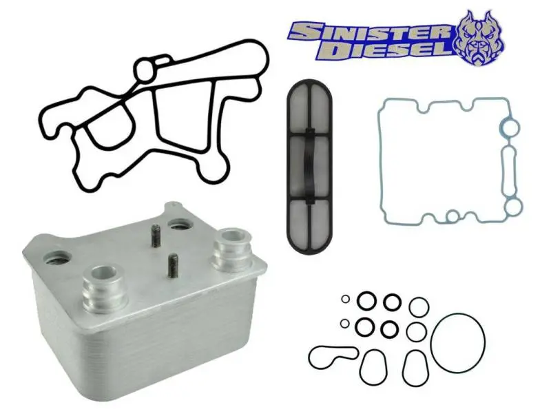 Sinister Diesel 03-07 Ford Powerstroke 6.0L Oil Cooler Kit (Includes Gaskets & O-Rings) 1