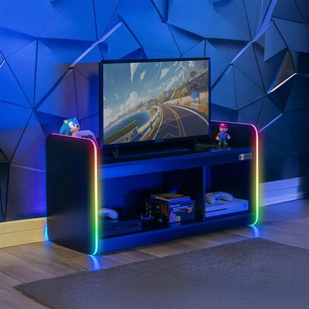 Electra Tv Media Unit With Neo Motion Sync™ App Controlled Led Lights - Black 1