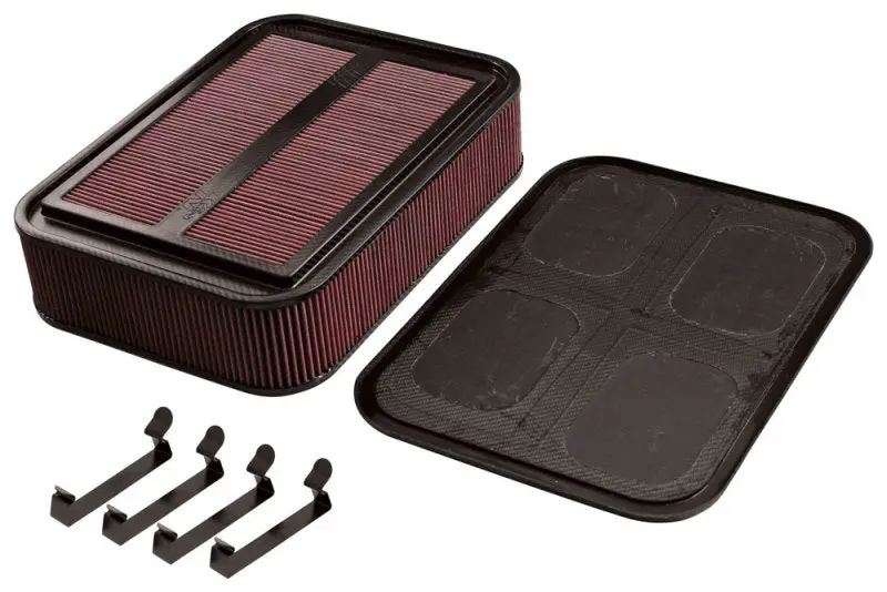 K&N Custom Racing Assembly Carbon Fiber 4In Air Box W/ Base And Hardware - Large 2