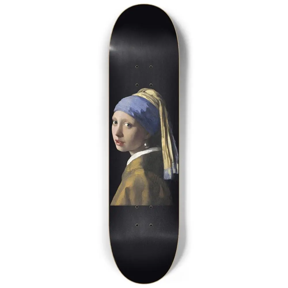 Girl With Pearl Earring By Vermeer 7.25" Skateboard Or Wall Art 1