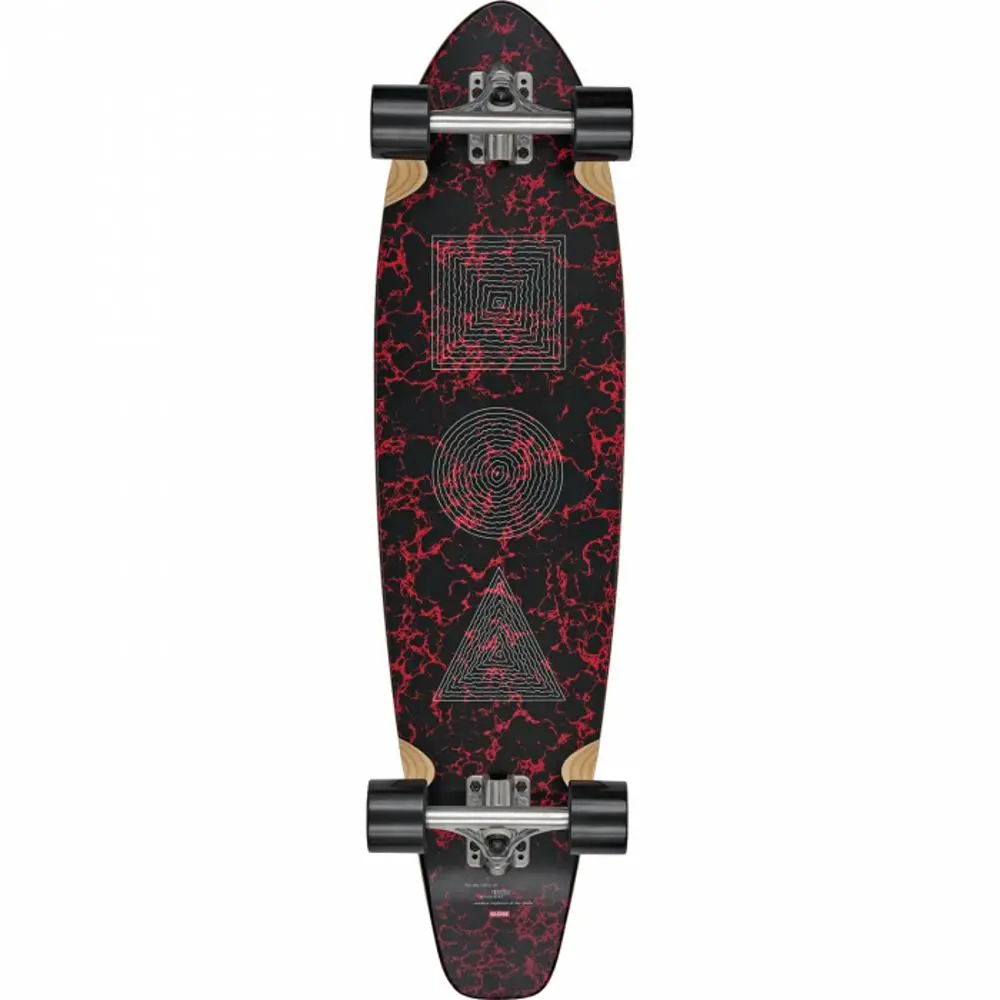 Globe The All Time Marble Stack Red 35" Kicktail Longboard 1