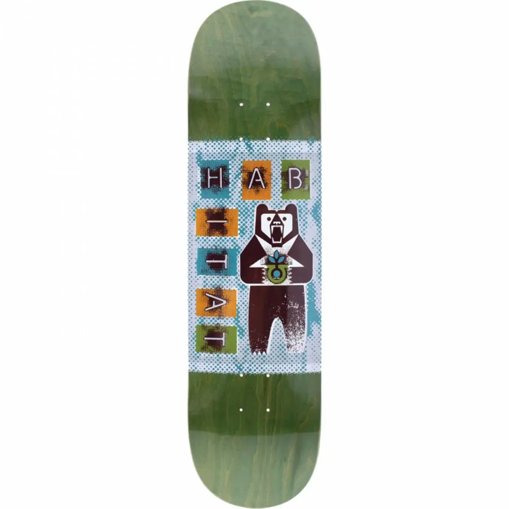 Habitat Grizzly 8.5" Blue Skateboard Deck 1