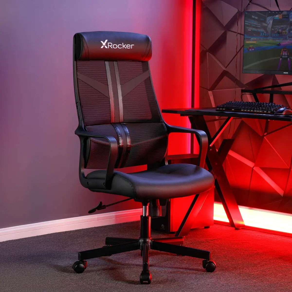 Helix Ergonomic Pc Office Mesh Gaming Chair - Black 1