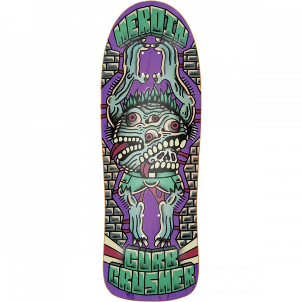 Heroin Curb Crusher X Crawe 10.25" Skateboard Deck 1