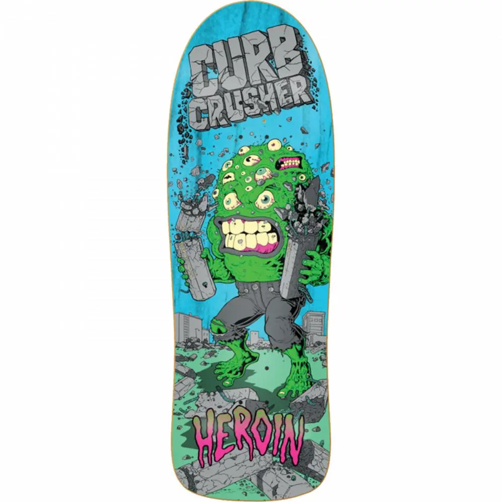 Heroin Curb Crusher Xl Barf 10.25 Skateboard Deck 1