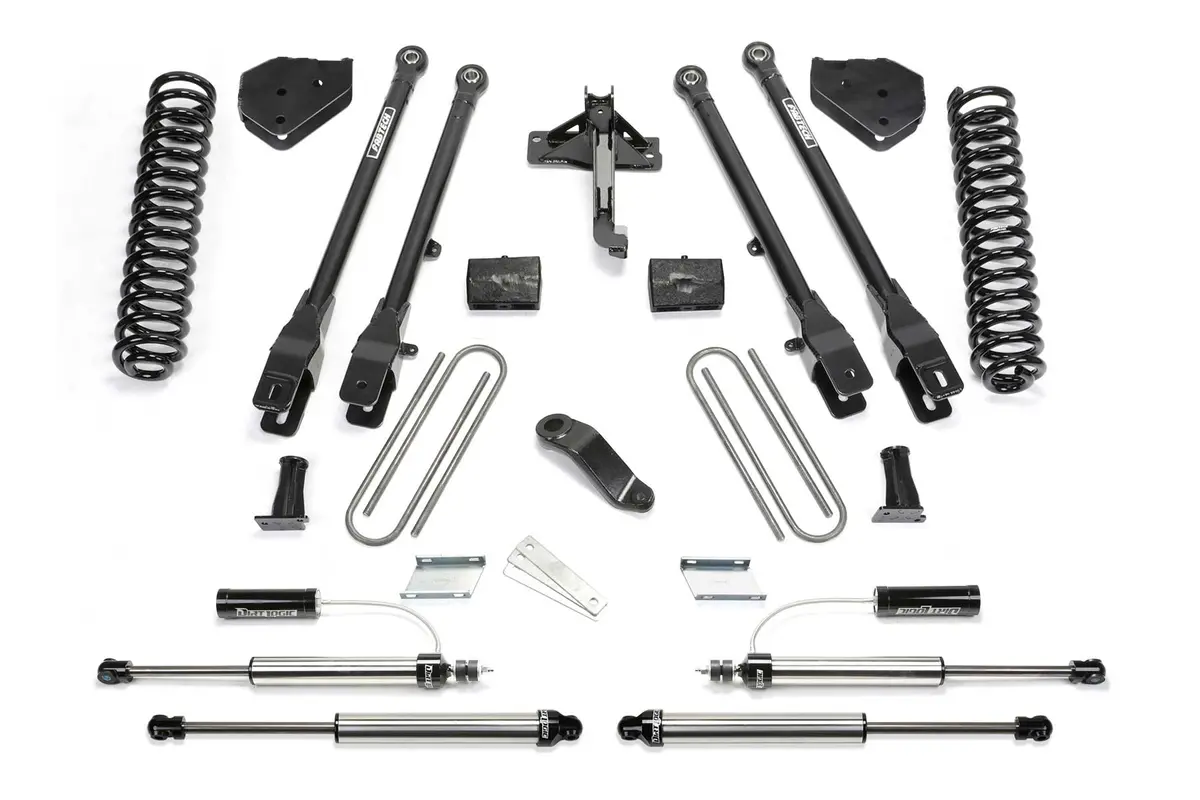 4" 4Link Sys W/Coils & 2.25 Dl Resi Frt And Dl Rr Shks 17-21 Ford F250/350 4Wd G 1