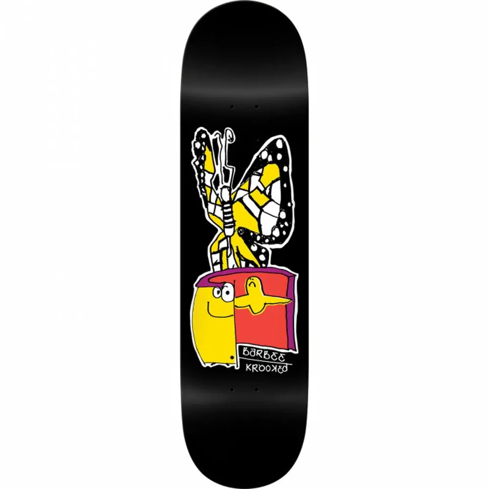 Krooked Barbee Open 8.75" Black Skateboard Deck 1