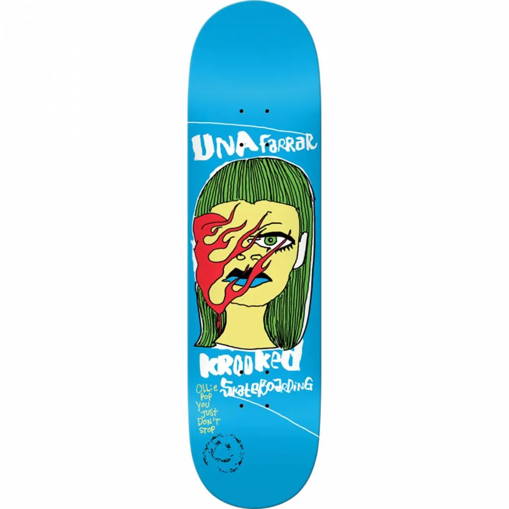 Krooked Farrar Don't Stop 8.38" Blue Skateboard Deck 1