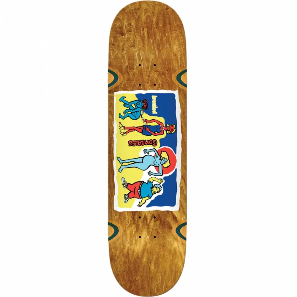 Krooked Gonz Family Affair 9" Brown Wheel Wells Skateboard Deck 1