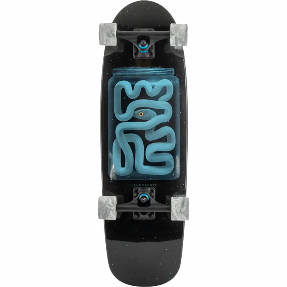 Landyachtz Tugboat Midnight Snek 9" Black/Blue Skateboard 1
