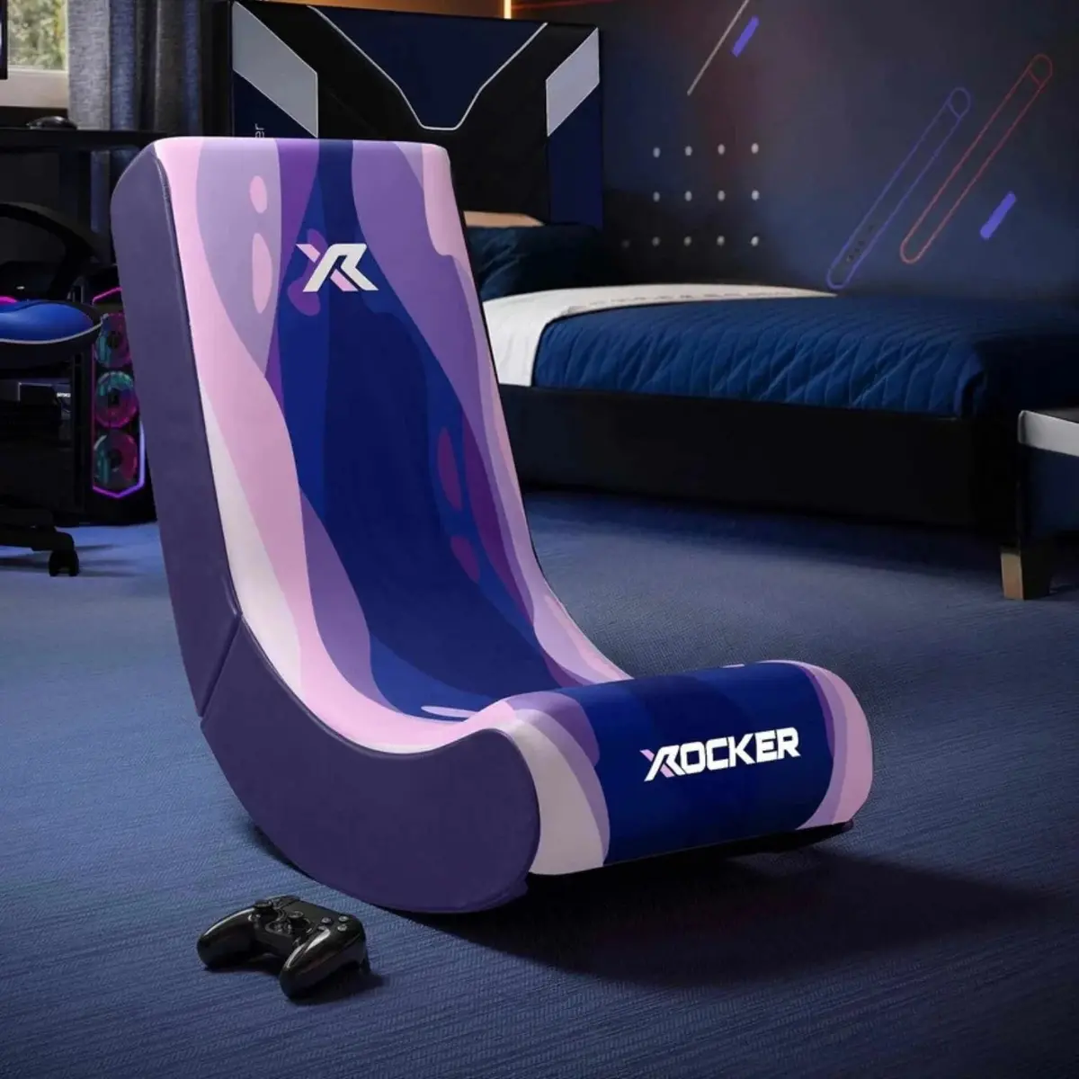 Video Rocker Gaming Chair For Kids - Lava Pink 1