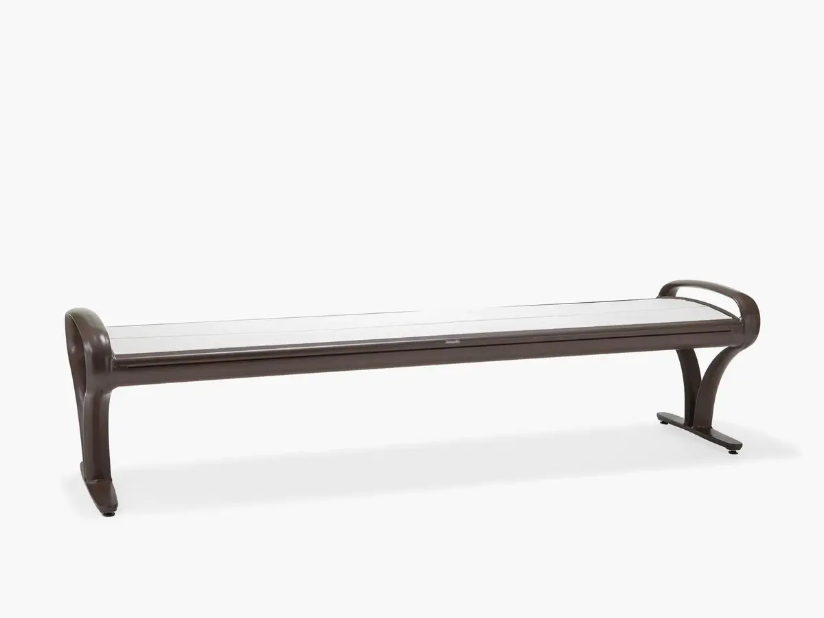Seascape 6' Bench Without Back Portable - Rounded Arms 1
