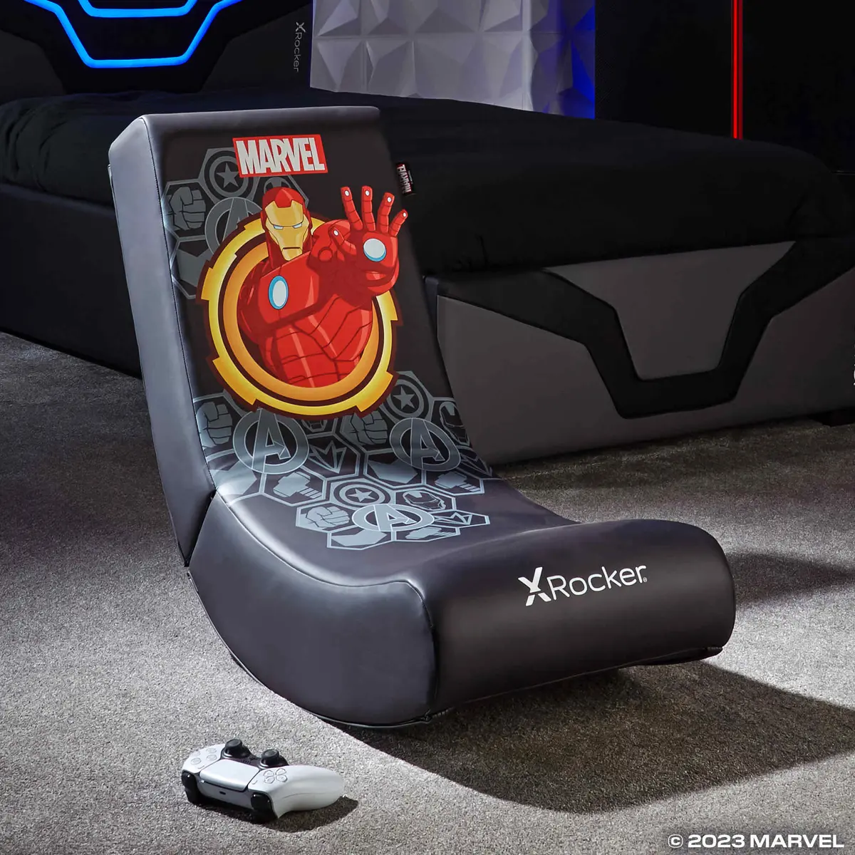 Officially Licensed Marvel™ Hero Video Rocker Gaming Chair For Kids - Ironman 1