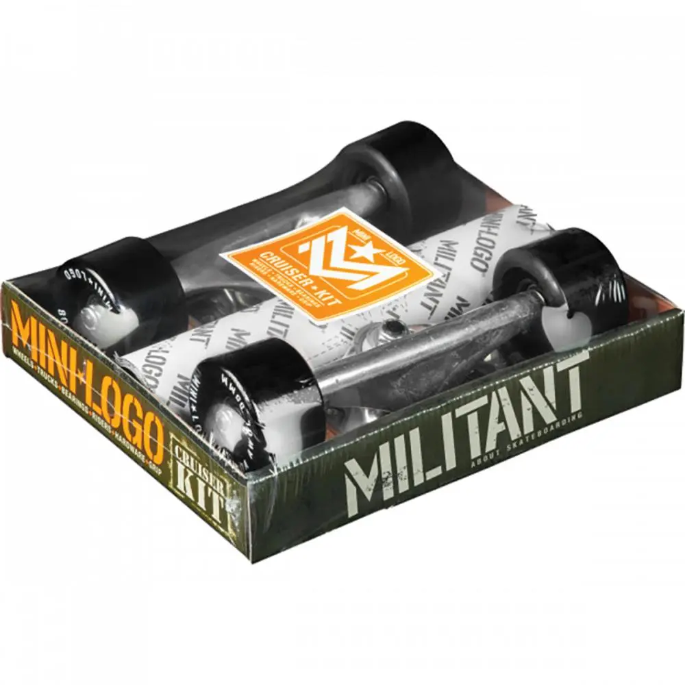 Mini Logo Skateboard 8.0" Combo Kit 55Mm Awol Black Wheels 1