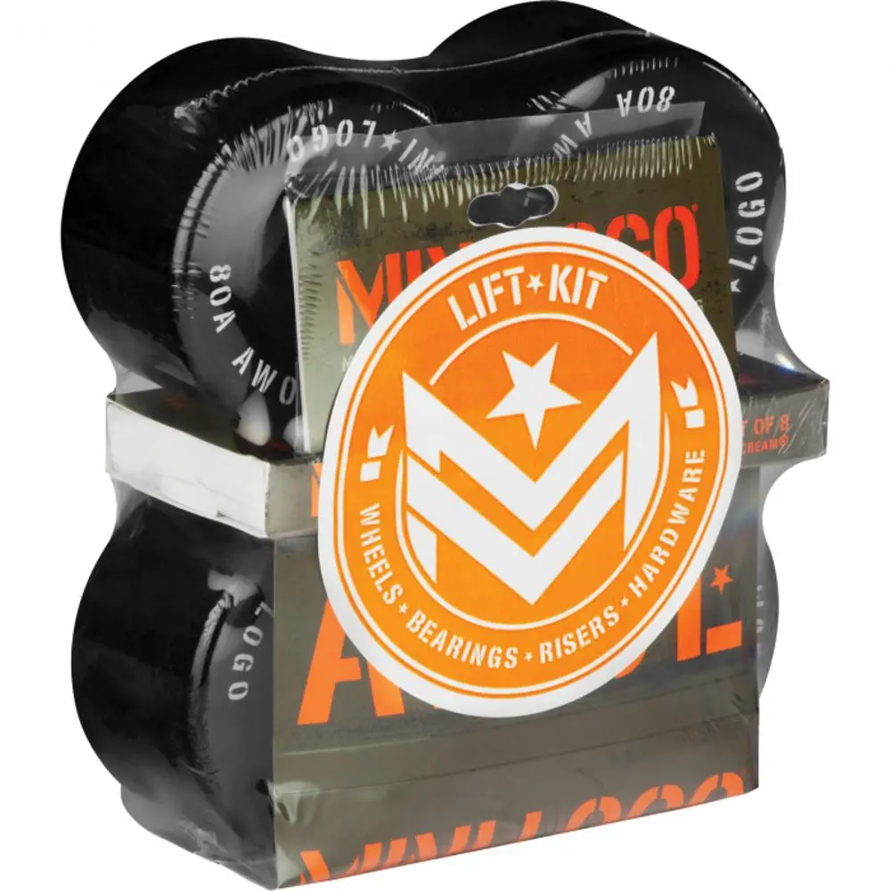 Mini Logo Skateboard Combo Wheel Kit 59Mm Awol Black 1