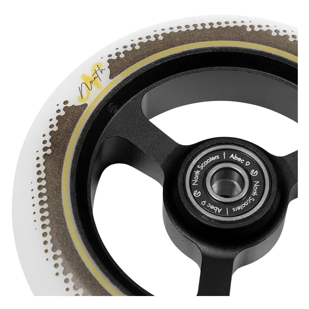 North Index G5 Scooter Wheels - 110Mm - Black / White - Pair 2