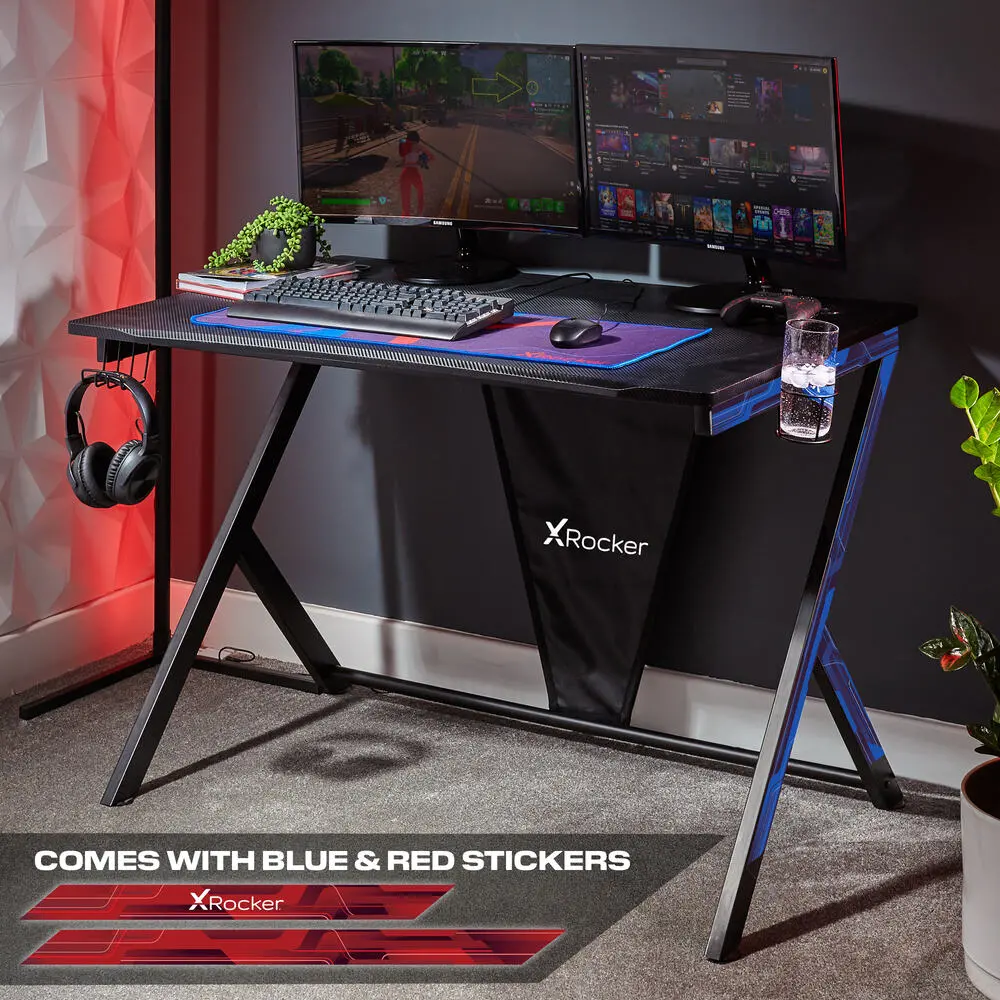 Ocelot 115Cm Gaming Desk With Mousepad - Carbon Black 1