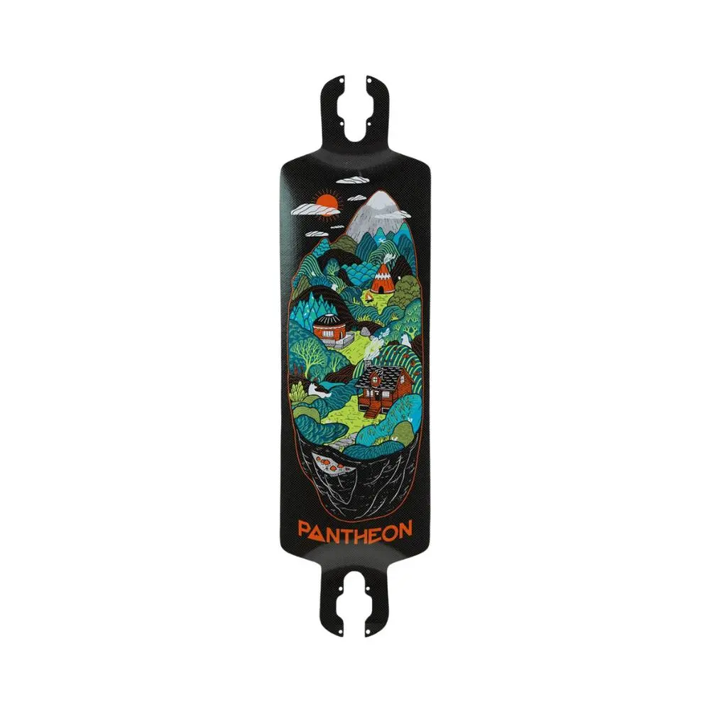 Pantheon Carbon Trip 33" Double Drop Longboard Deck 1