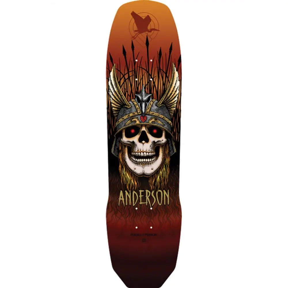 Powell Peralta Anderson Heron Skull 8.45" Rust Skateboard Deck 1