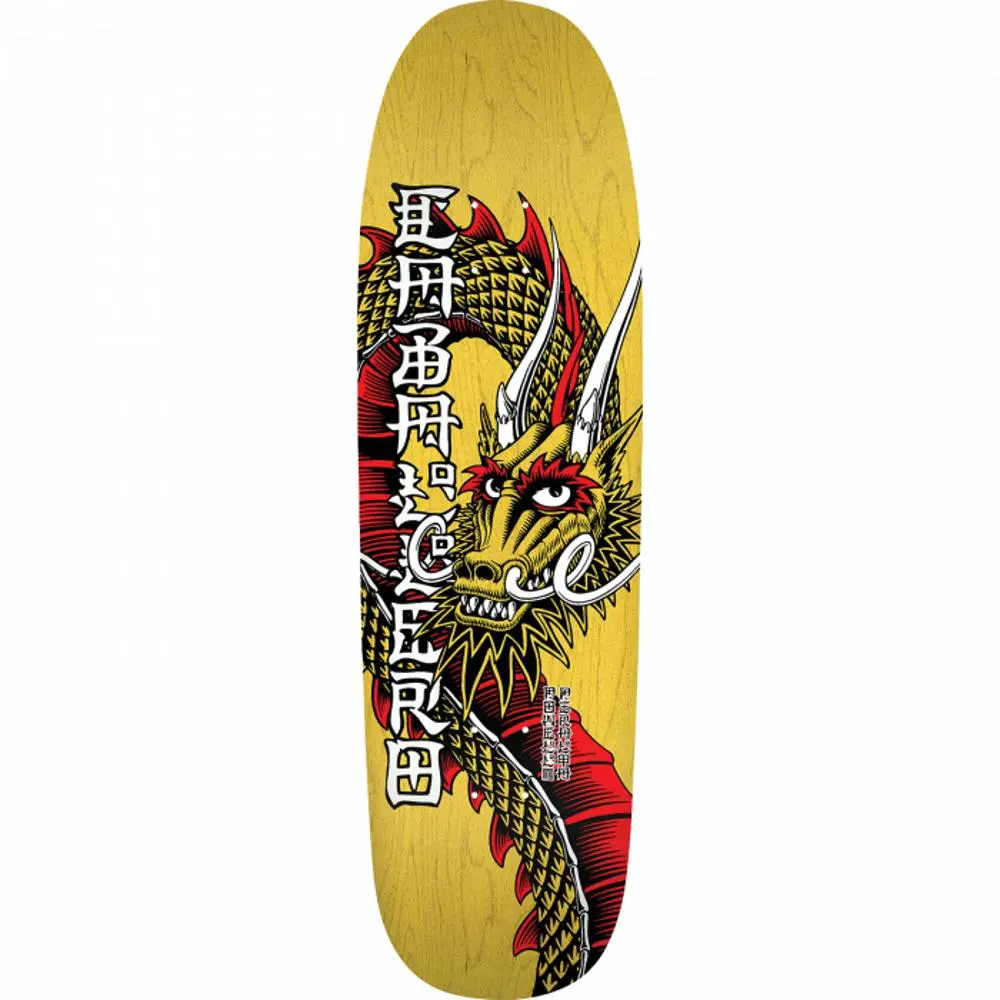 Powell Peralta Ban This Dragon 9.26" Yellow Stain Skateboard Deck 1