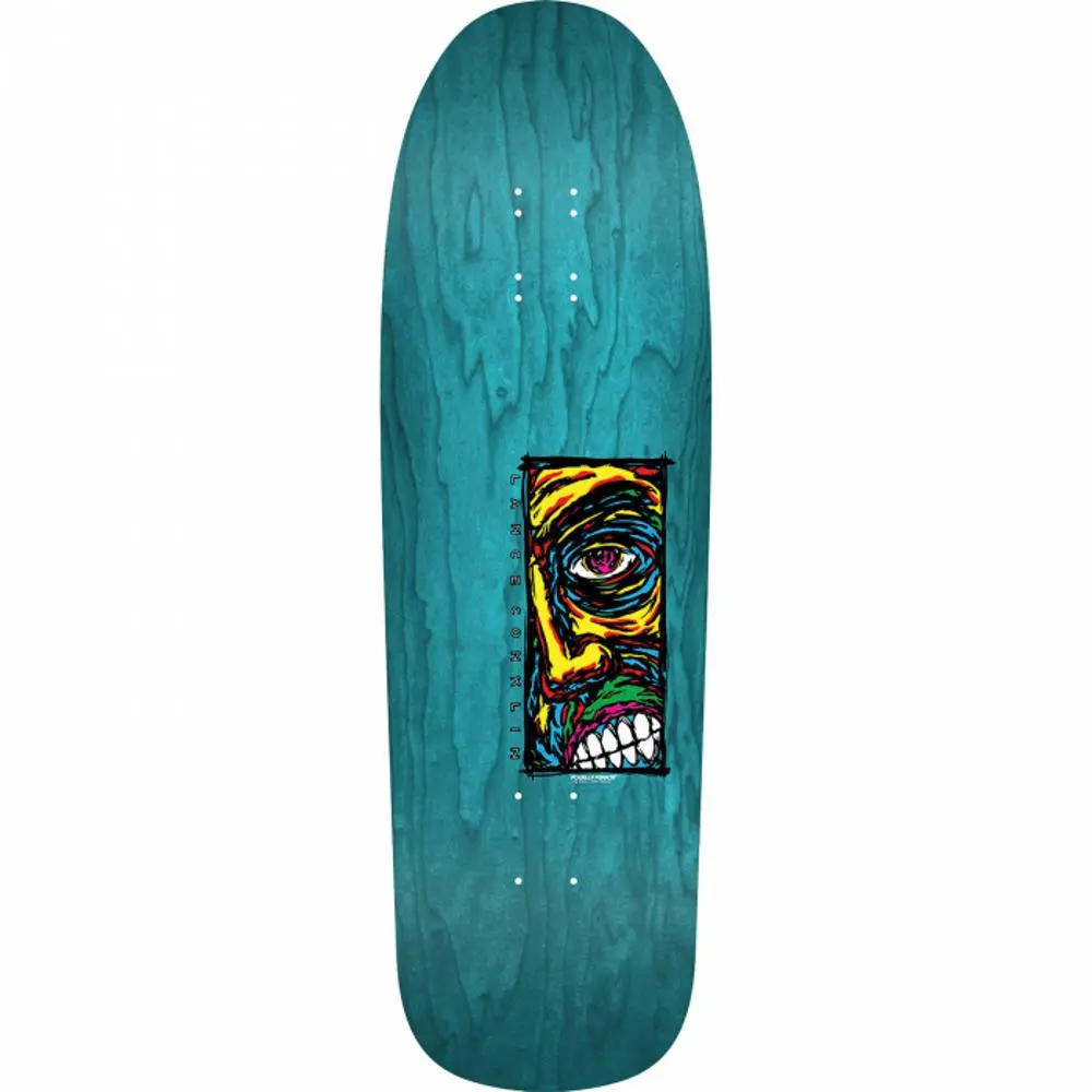 Powell Peralta Conklin Face 9.75" Teal Stain Skateboard Deck 1
