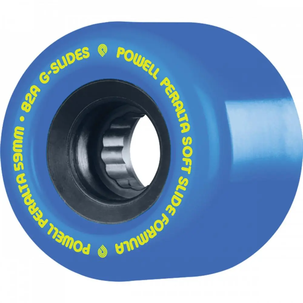 Powell Peralta G-Slides 59Mm 82A Blue/Black Yellow Wheels | Set Of 4 1