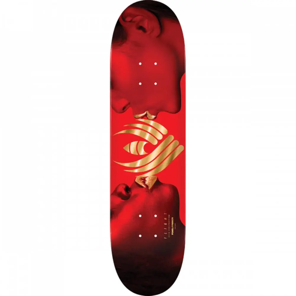Powell Peralta Kiss 8.0" Red/Gold Foil Flight Skateboard Deck 1