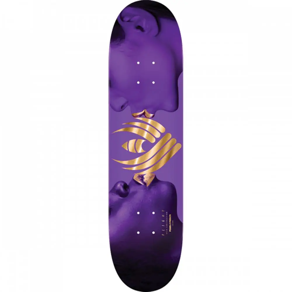Powell Peralta Kiss 8.38" Purple/Gold Foil Flight Skateboard Deck 1