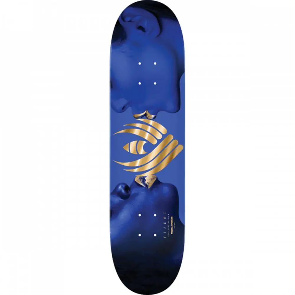 Powell Peralta Kiss 8.63" Blue/Gold Foil Flight Skateboard Deck 1