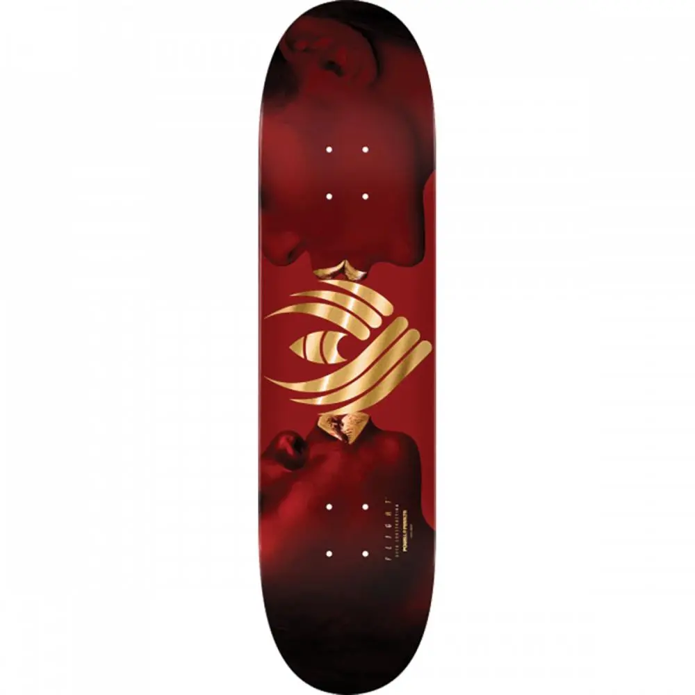 Powell Peralta Kiss 8.75" Burgundy/Gold Foil Flight Skateboard Deck 1