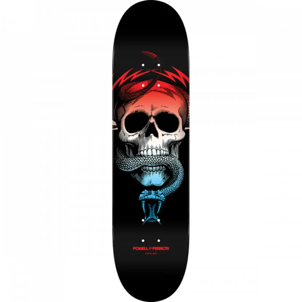 Powell Peralta Mcgill Skull/Snake Fade 8.0" Black/Red/Blue Skateboard Deck 1