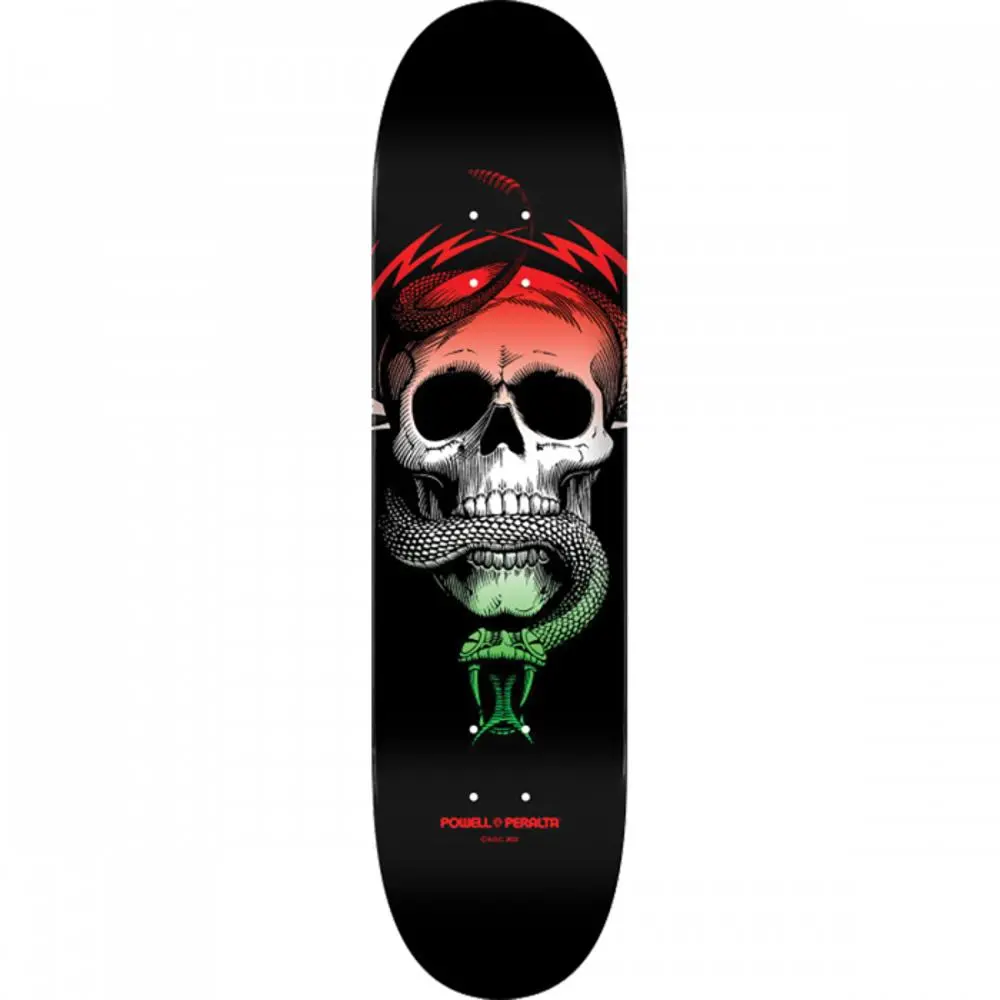 Powell Peralta Mcgill Skull/Snake Fade 8.5" Black/Red/Green Skateboard Deck 1