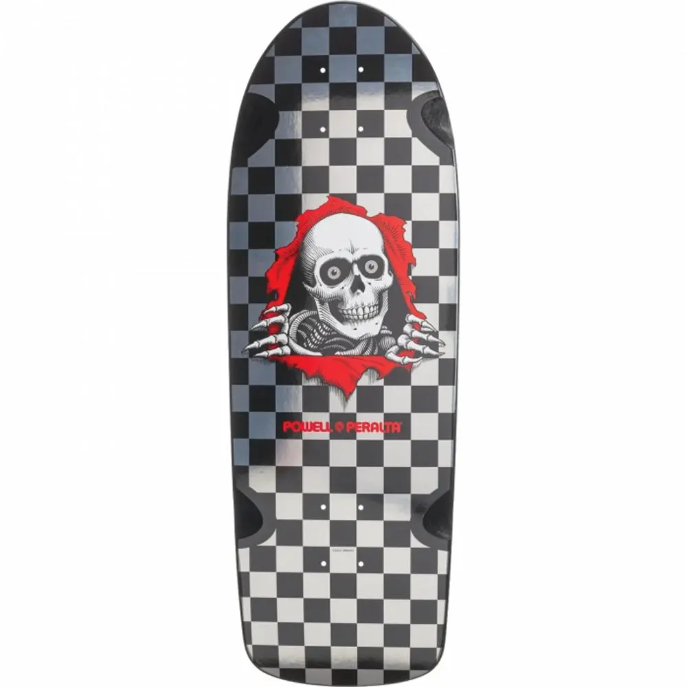 Powell Peralta Og Ripper Checker 10" Silver Foil Skateboard Deck 1