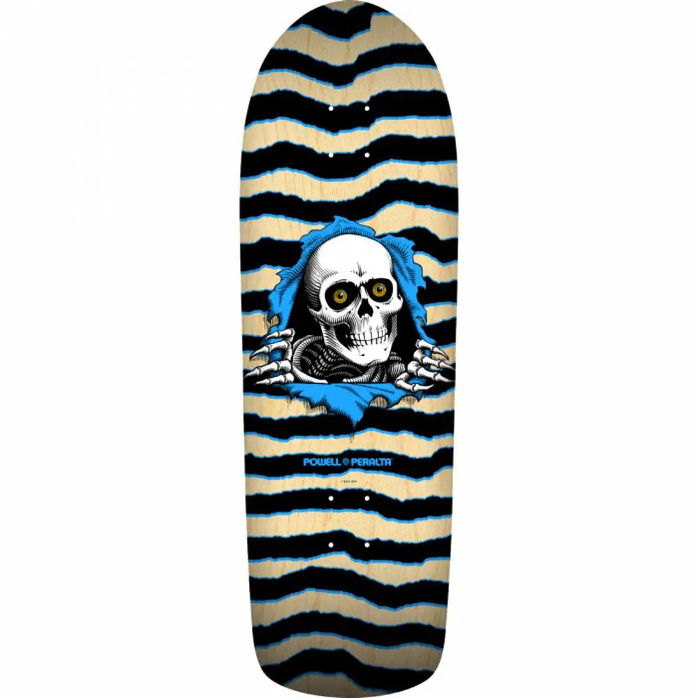 Powell Peralta Old School Ripper 10" Natural/Blue Skateboard Deck 1