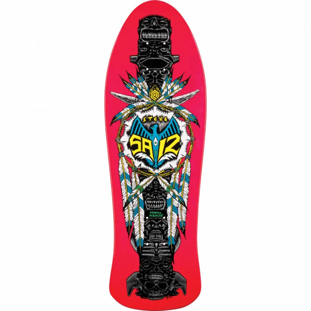 Powell Peralta Saiz Totem 10" Pink Skateboard Deck 1