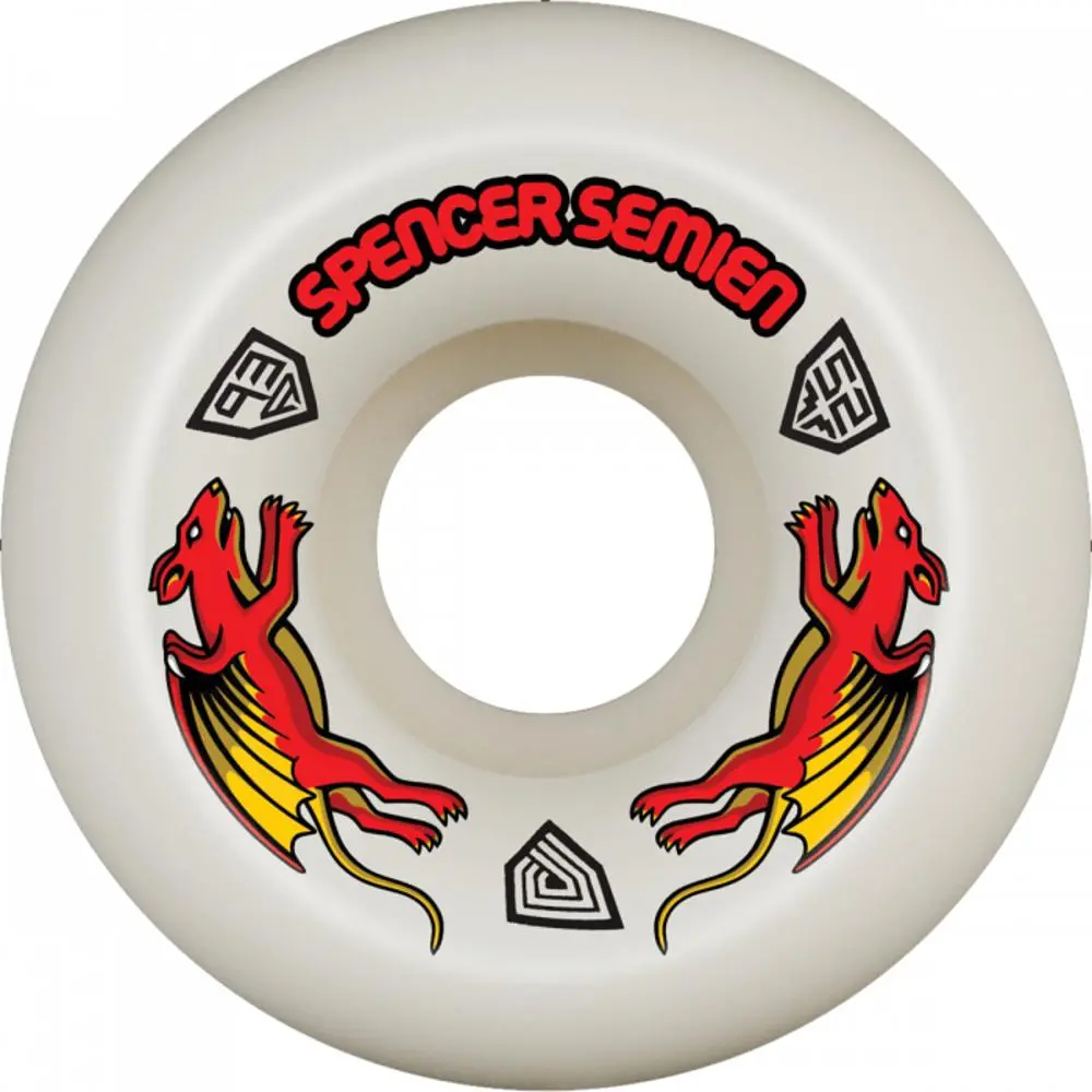 Powell Peralta Semien Nano Rat 52Mm 93A Off-White Wheels 1
