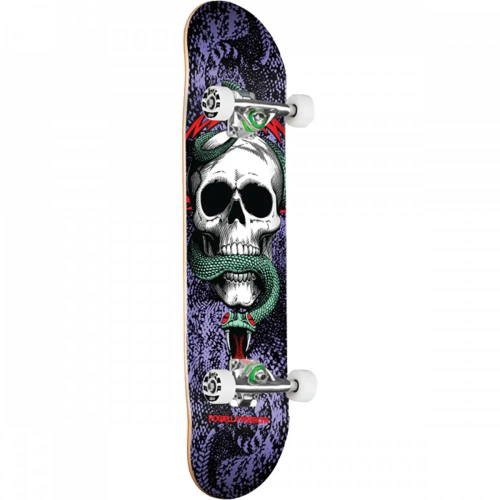 Powell Peralta Skull And Snake 7.75" Black/Purple Skateboard 1