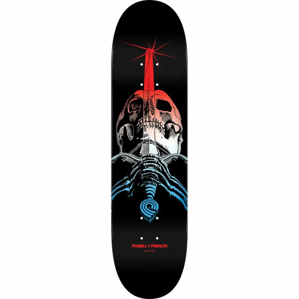 Powell Peralta Skull/Sword Fade Green 9.0" Black/Blue/Red Skateboard Deck 1