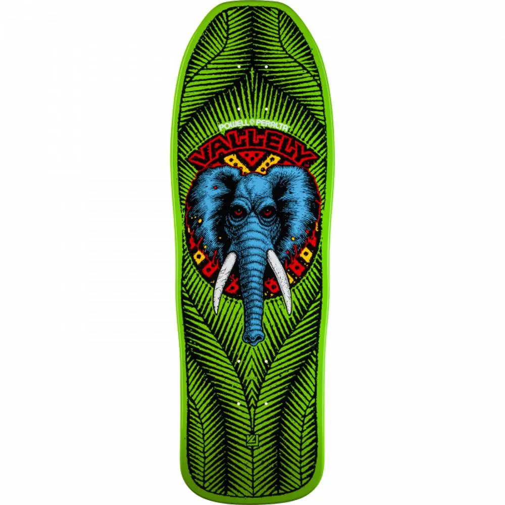 Powell Peralta Vallely Elephant 10" Lime Skateboard Deck 1