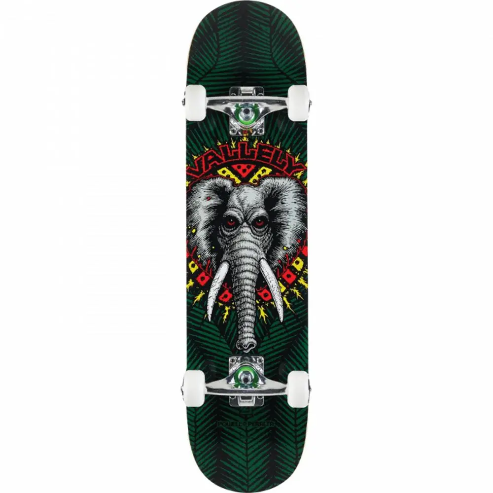 Powell Peralta Vallely Elephant 7.5" Green Skateboard 1