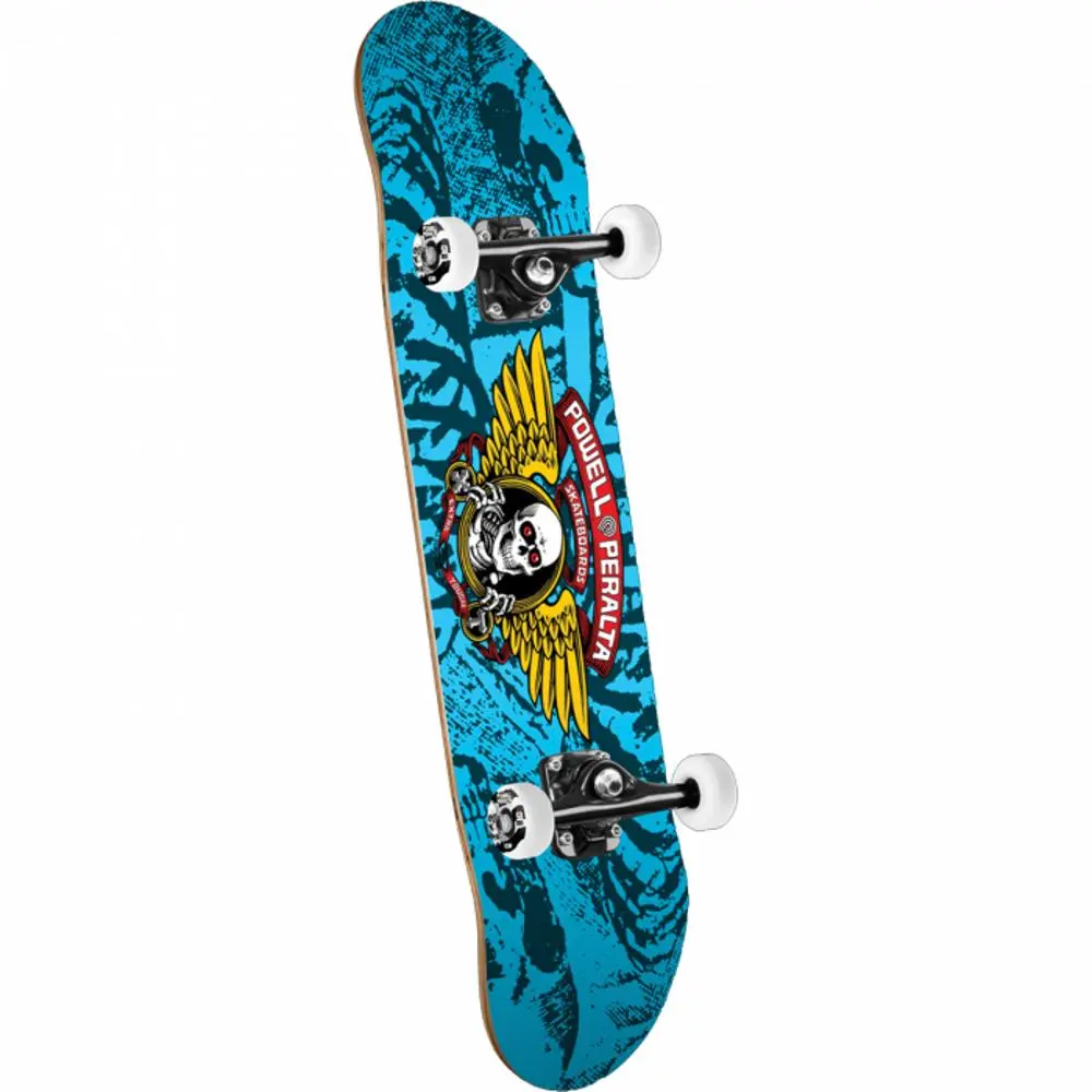 Powell Peralta Winged Ripper 7.0" Black/Light Blue Skateboard 1