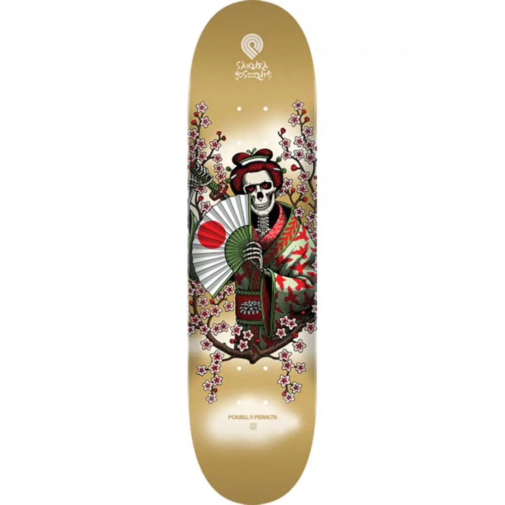 Powell Peralta Yosozumi Samurai 8.25" Gold Skateboard Deck 1