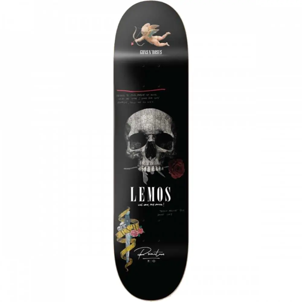 Primitive Lemos Gn'r Don't Cry 8.25" Black Skateboard Deck 1