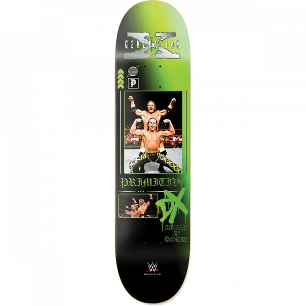 Primitive Wwe Dx Team 8.0" Black Skateboard Deck 1