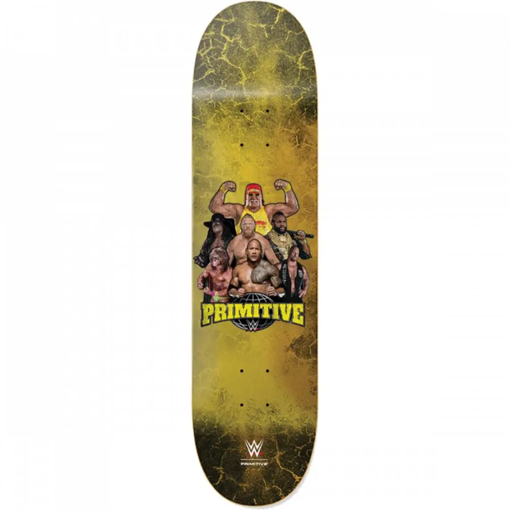 Primitive Wwe Mania Team 8.38" Gold Skateboard Deck 1